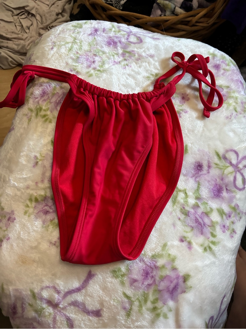 wild fable Red Tie-Side Bikini Bottom